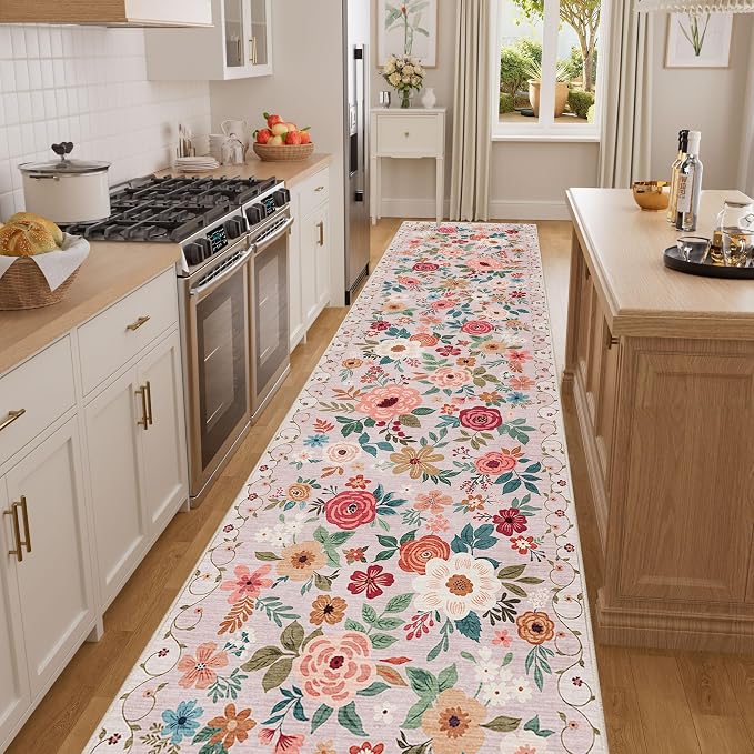 DUKINO 3x12 Washable Runner Rug, Long Hallway Runner Rug Non Slip, Low Pile - Image 6