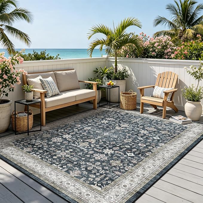 Area Rug 6x9 for Living Room Bedroom | Low Pile; Non Slip;Machine Washable; - Image 5