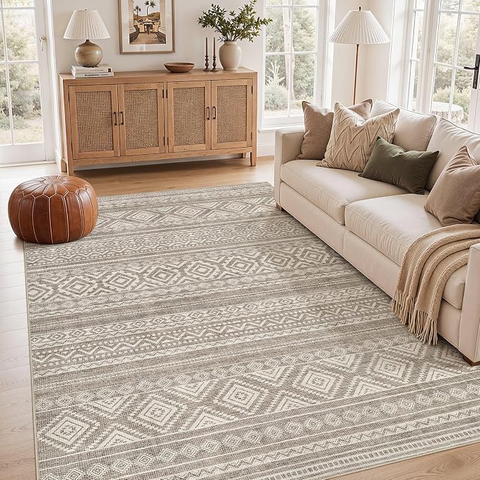 cotiled Boho 6x8 Area Rugs for Living Room: Soft Moroccan Washable Rug | Stain by COTILED
