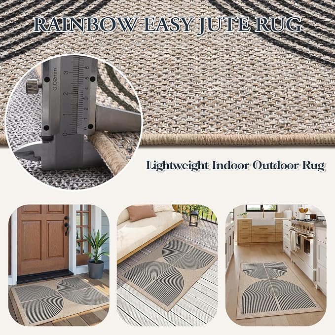 Lahome Rainbow Easy Jute Rug - Image 5