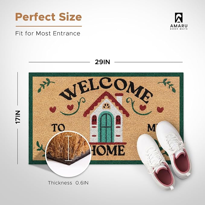 Coir Welcome Mat, Welcome to My Home, 17x29 in | 100% Natural Coir, - Image 2