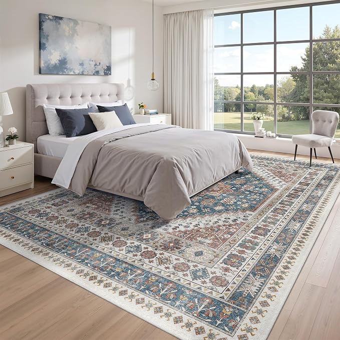 8x10 Area Rugs for Living Room, Large Washable Rug, Dining Room, Low Pile - Image 9