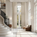 Eggshell Beige Linen 144 Inch Curtains by Nanspring
