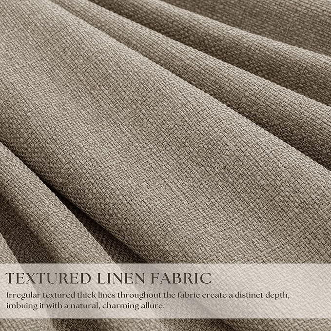 Dark Flax 108 Inch Pinch Pleat 100% Blackout Drapes 2 Panels Set | Greige - Image 3
