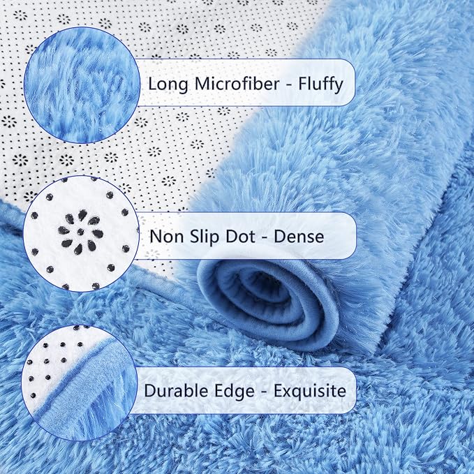 Chicrug Soft Runner Rug for Bedroom Living Room Plush Fluffy Rugs 2x6 | Shag - Image 6