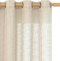 Sheer Linen Curtains 90 inch for Living Room, Bronze Grommet Soft Thick Light by LAMIT