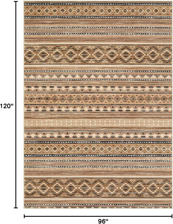 cotiled Boho 8x10 Area Rugs for Living Room: Large Moroccan Washable Rug | - Image 2