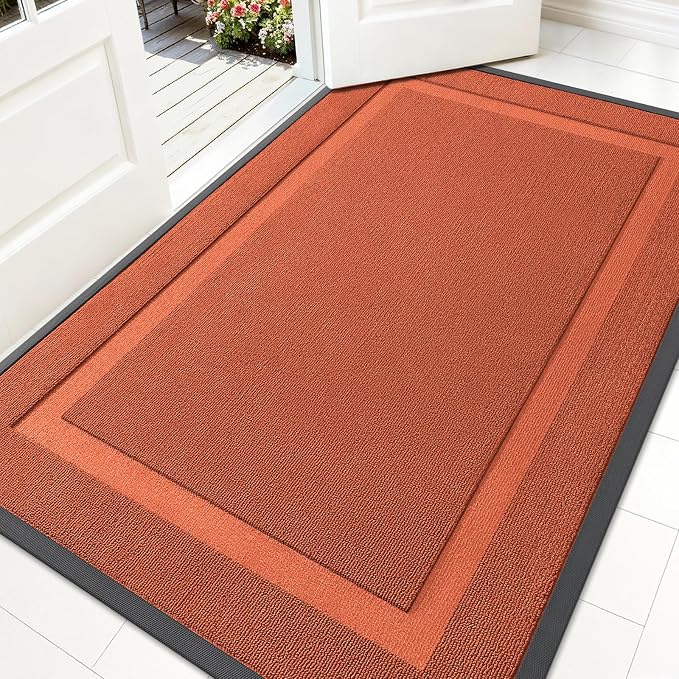 OLANLY Front Door Mat Outside 59x34, All-Season Heavy-Duty Rubber Doormat | by OLANLY