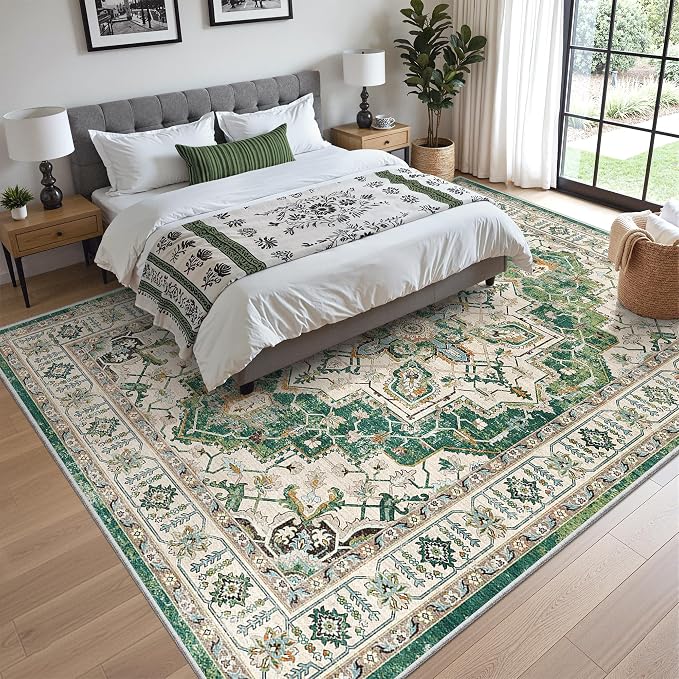9x12 Area Rugs for Living Room, Large Washable Rug, Dining Room, Low Pile - Image 9
