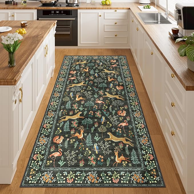 DUKINO 3x6 Kitchen Runner Rug, Washable Animal Rug - Image 6