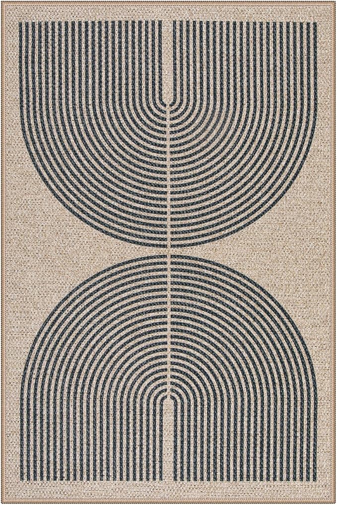 Lahome Enfys Rainbow Easy Jute Rug, 2x3 Farmhouse Kitchen Rugs Non Slip - Image 8