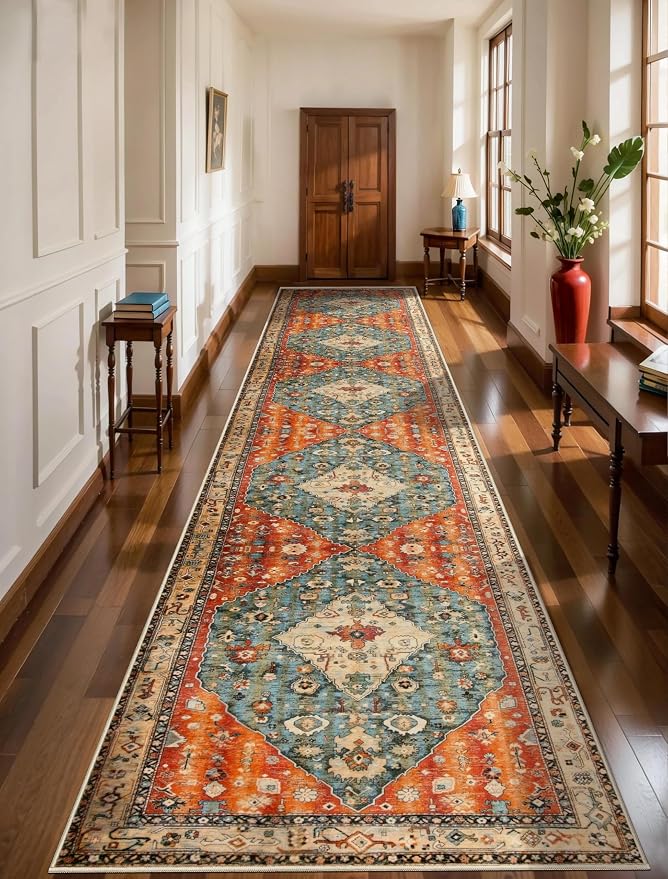 SERISSA 3x14 Washable Non Slip Boho Runner Rug by SERISSAHomeDecorCollection