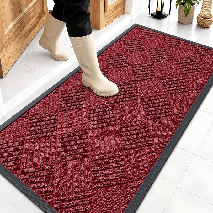 OLANLY Front Door Mat Outside Entrance 47x23, Waterproof Heavy-Duty Doormat | by OLANLY