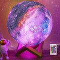 7.9 inch Large Moon Lamp Galaxy Starry Moon Night Light with Touch and Remote Control 16 Colors as Cool Lamp Gift for Boys or Girls