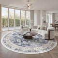 9ft Round Rug, Large Circle Rug by Zesthome