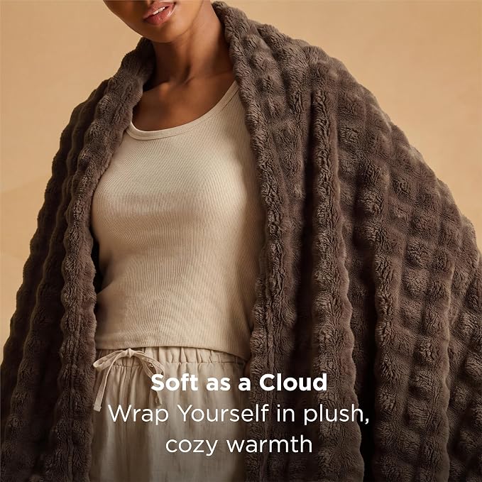 Bedsure Brown Twin XL Blankets for Bed - Image 2