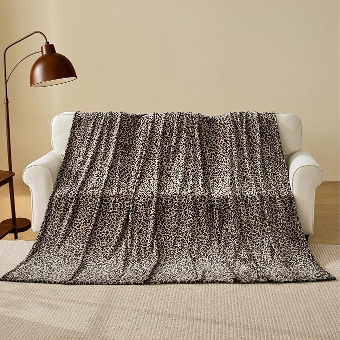Edenleaf Leopard Print Blanket Fleece Throw - Image 6