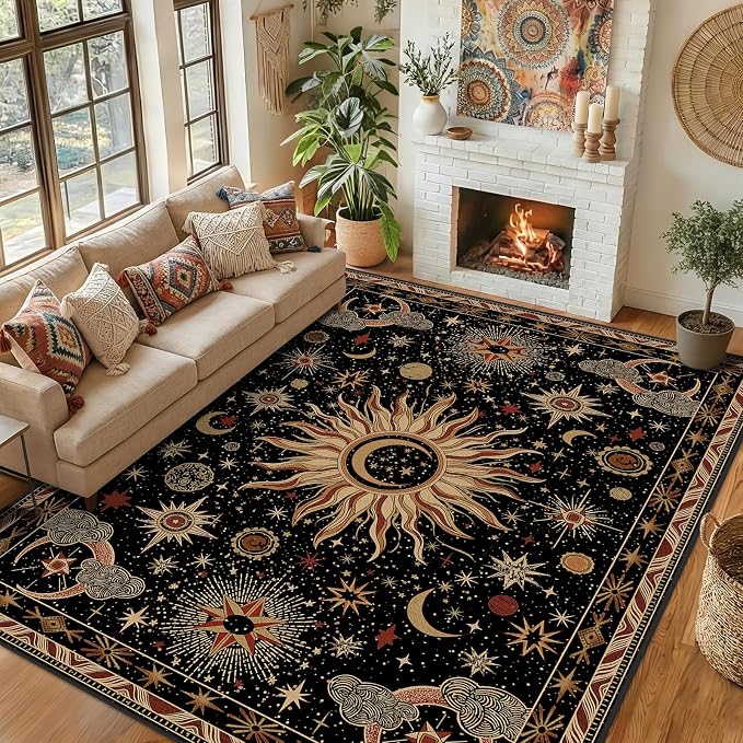 Vacuum-Friendly, 9x12 Washable Area Rug by meejou