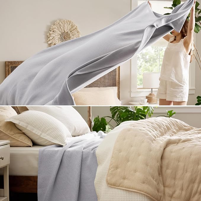 Bedsure GentleSoft 100% Cotton Large Blanket Oversized King - Image 4