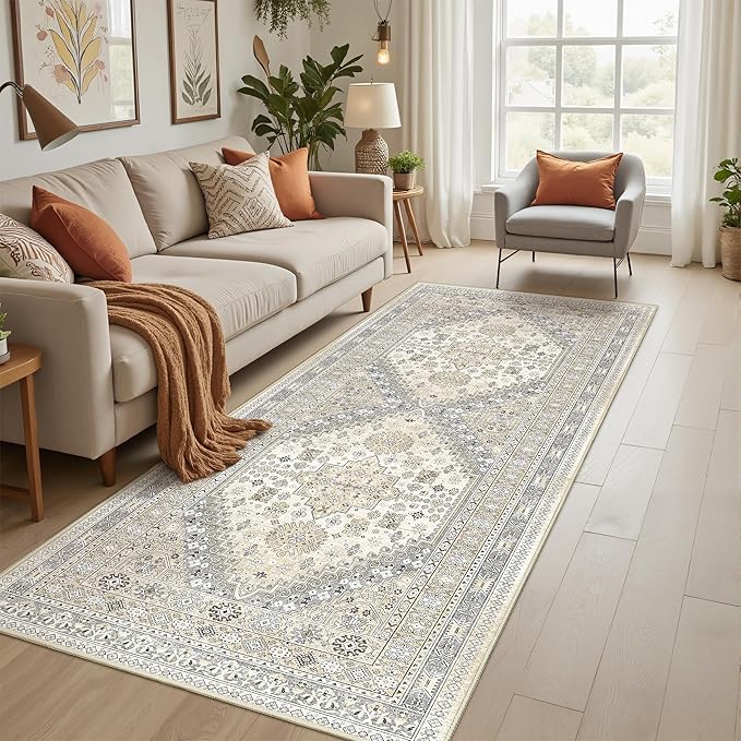 3x8 Runner Rug Non Slip Washable Rugs by Restydon