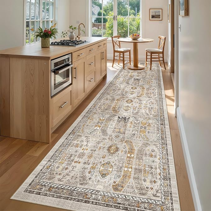 Madane Hallway Runner Rug 3x10 Washable Kitchen Runners 10ft, Low-Pile - Image 4