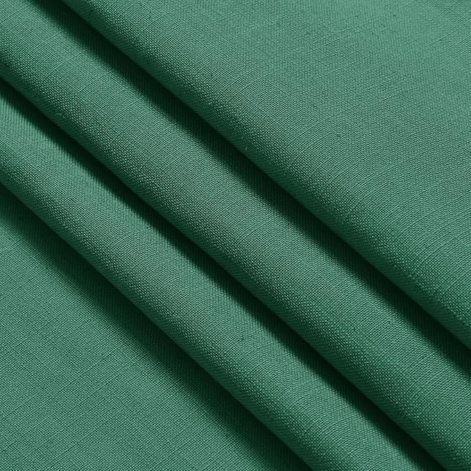 Dark Green Linen Curtains 72 Inch Length - Image 7