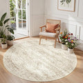 Round Rug 6ft, Circle Rug for Dining Room Table, Dining Room, Nursery Room by Restydon