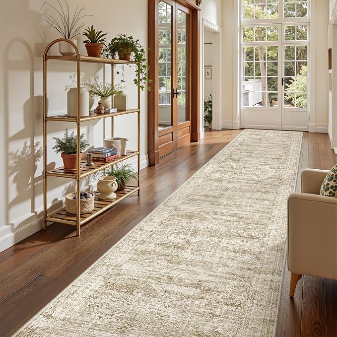 2'6 x 16' Runner Rug Non Slip, Washable Kitchen Rugs, Living Room, Extra Long - Image 3