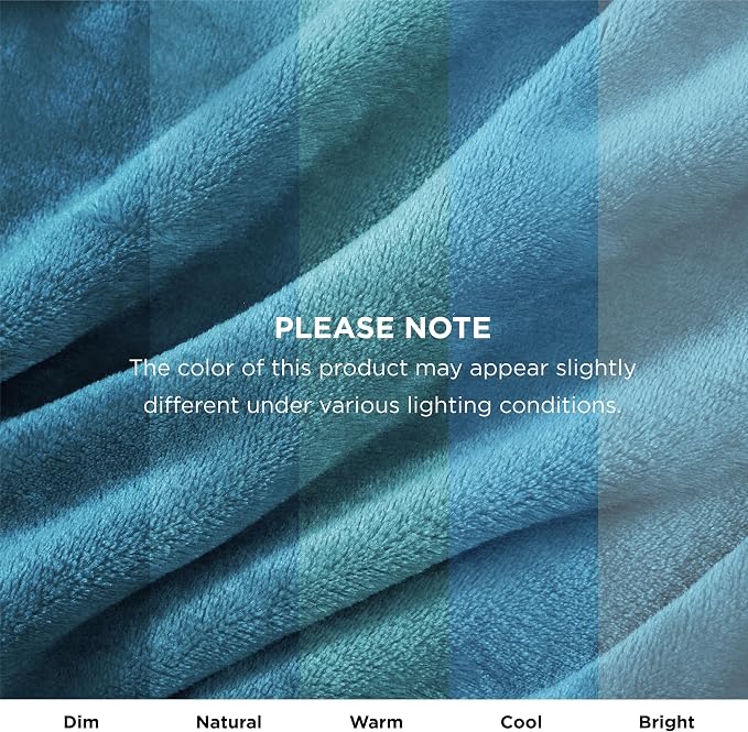 Bedsure Teal Blue Fleece Blanket 50x70 Blanket - Image 3