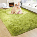 9x12 Extra Large Green Fluffy Area Rug Non-Slip by ModernHomeDecor