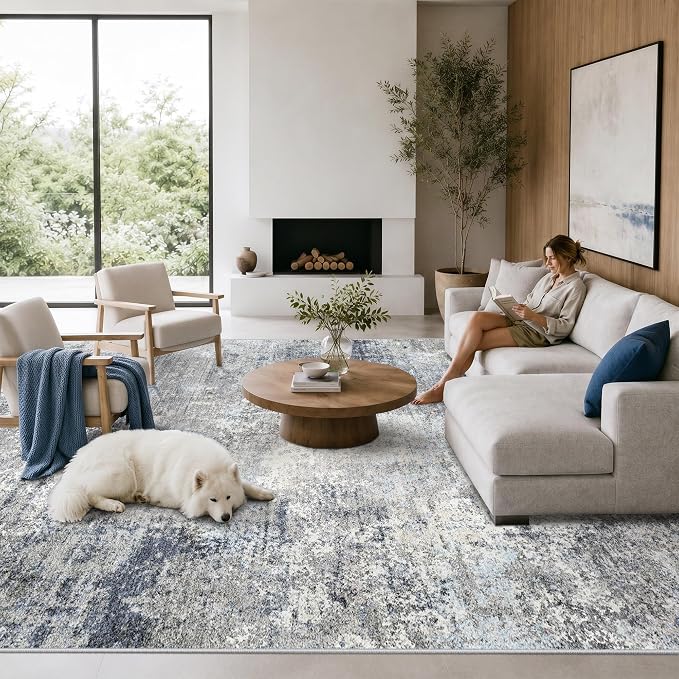 12x14 Living Room Area Rug – Washable Non-Slip Soft Large Room Rugs - Image 2