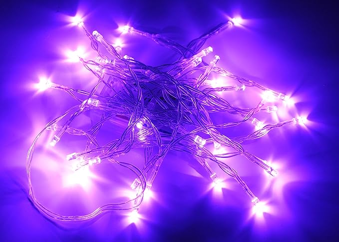 Karlling Battery Operated Purple 40 LED Fairy Light String Wedding Party Xmas Christmas Decorations(Purple,20 Pack)