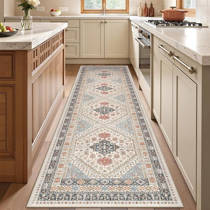 Runner Rug 2x8 Runners for Hallways Washable Rugs, Non Slip Low Pile Soft - Image 2