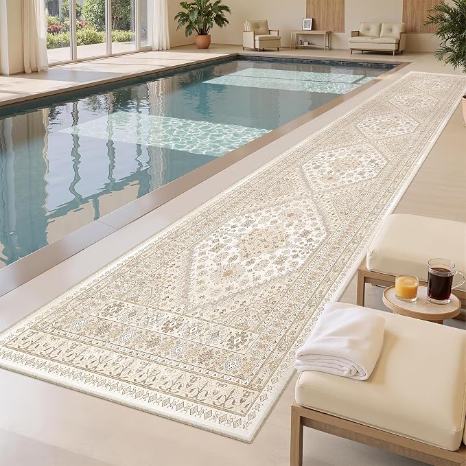 2'6 x 14' Runner Rug Non Slip, Washable Kitchen Rugs, Living Room, Extra Long - Image 9