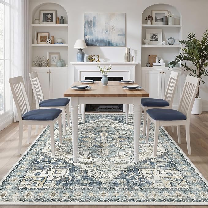 6x9 Area Rugs for Living Room, Large Washable Rug, Dining Room, Low Pile - Image 8