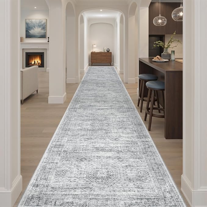 Soalmost Washable Hallway Runner Rug 3x18 Kitchen Entry Rugs Non-Slip, Foldable - Image 4