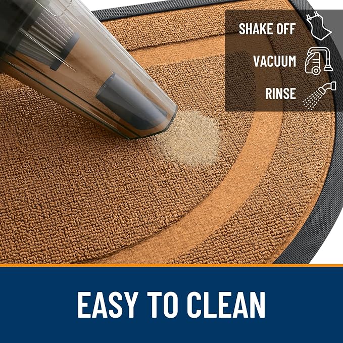 OLANLY Half Circle Front Door Mat Outside 59x34 All-Season Rubber Doormat | - Image 5