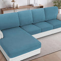 H.VERSAILTEX Sectional Couch Covers 1 Piece Chaise Slipcover L Shape Separate by HVERSAILTEX