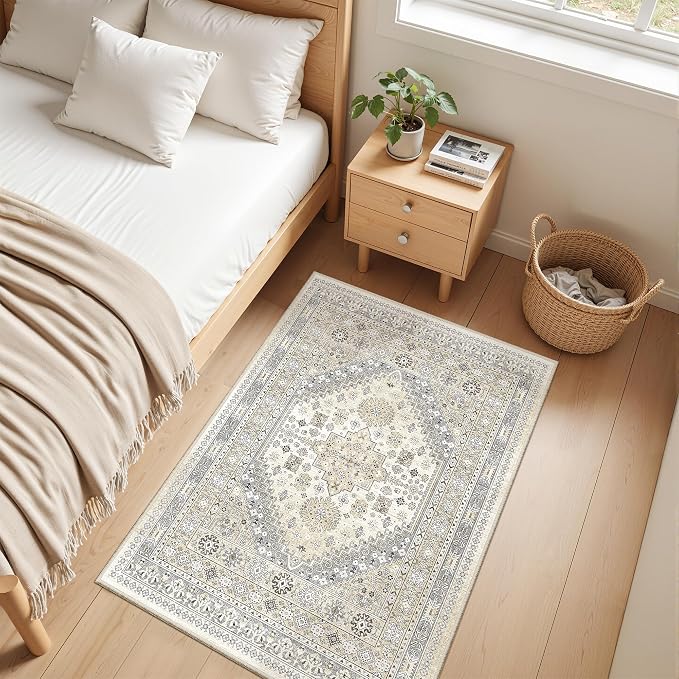 2x3 Rug Non Slip, Small Washable Entryway Rug, Runner - Image 9