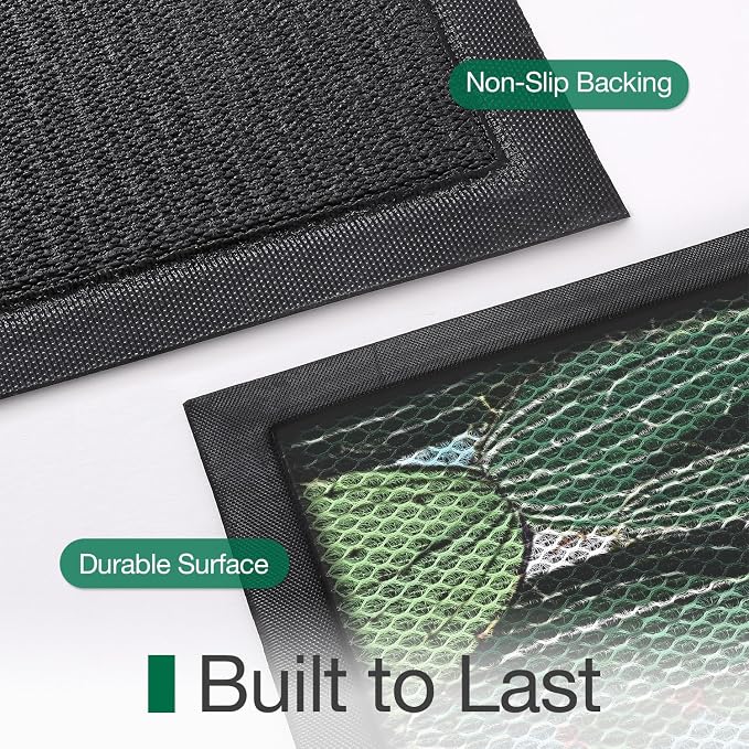 LUMI Outside Welcome Door Mat 32x47, Non-Slip Durable Rubber Easy Clean | - Image 9