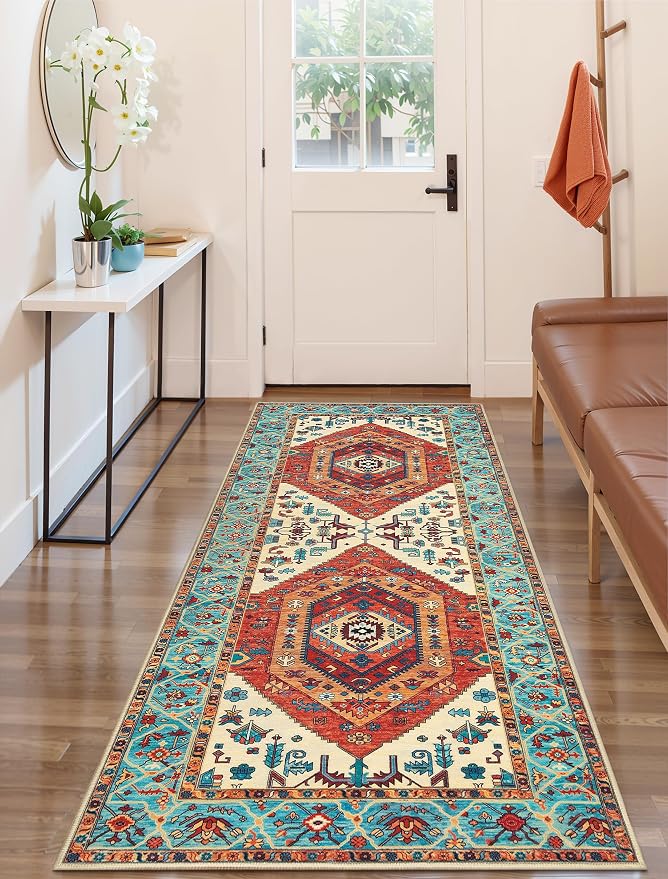 SERISSA 3x7 Washable Non Slip Boho Runner Rug - Image 2