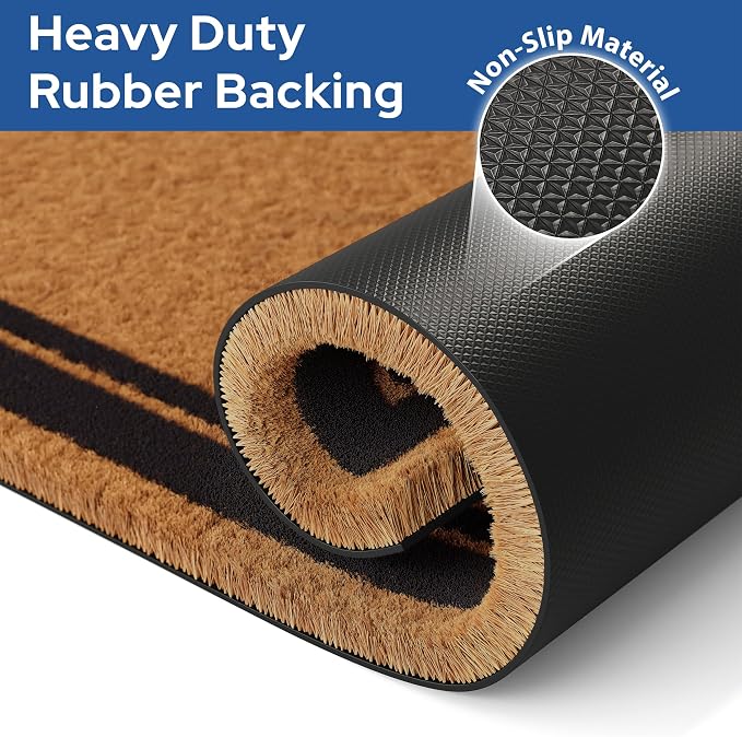 Barnyard Designs Natural Coco Coir Non-Slip Doormat | Heavy-Duty Welcome Mat - Image 7