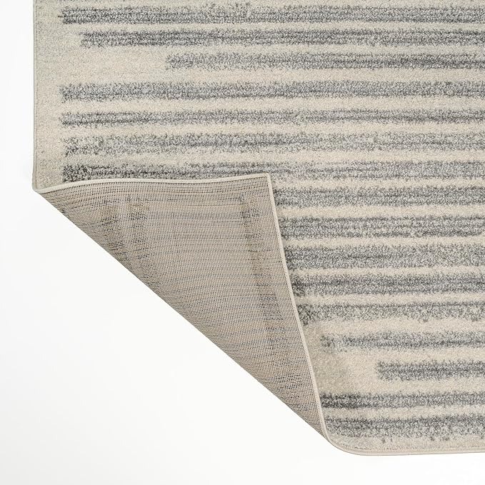 JONATHAN Y Khalil Modern Berber Stripe Cream/Gray Indoor Area Rug, Contemporary - Image 9