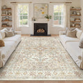 9x12 Area Rugs for Living Room, Large Washable Rug, Dining Room, Low Pile by Zesthome