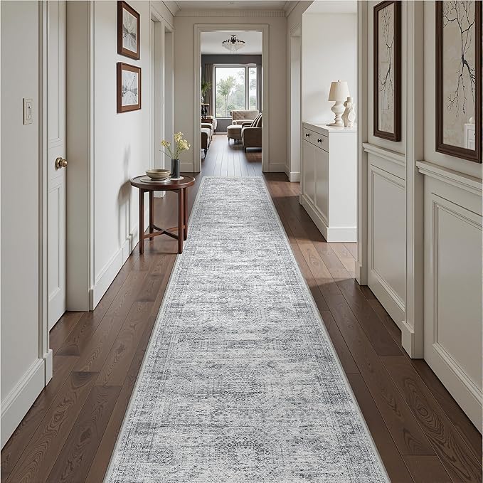 2'6 x 14' Runner Rug Non Slip, Washable Kitchen Rugs, Living Room, Extra Long - Image 3