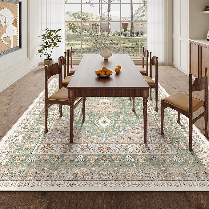 6x9 Area Rugs for Living Room, Large Washable Rug, Dining Room, Low Pile - Image 8