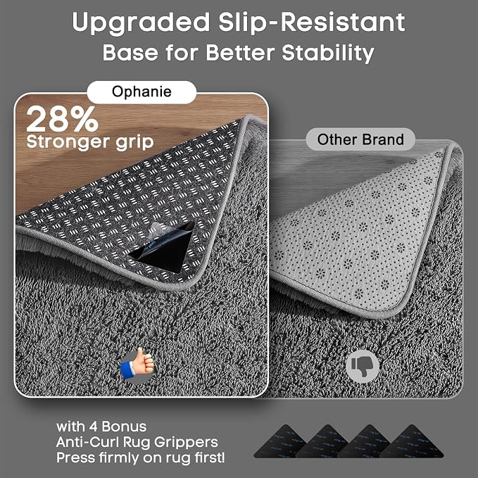 Ophanie 6x9 Area Rugs, Upgrade Non-Slip Fluffy Soft Rugs - Image 4