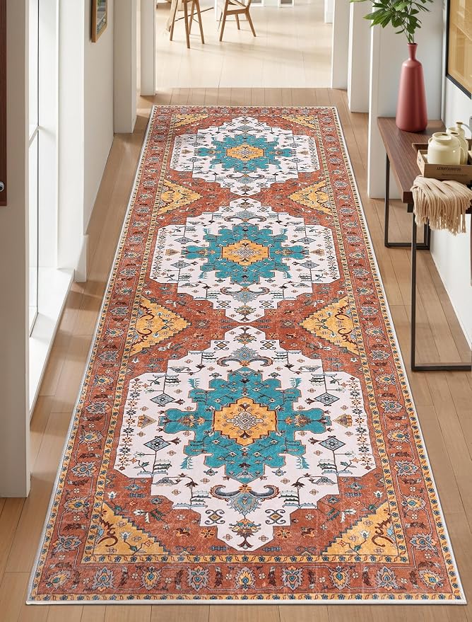SERISSA 2'6"x8' Washable Non Slip Boho Runner Rug - Image 8