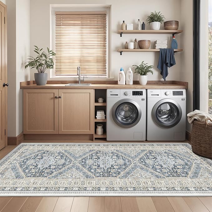 3x10 Runner Rug Non Slip Washable Hallway Runner, Front Porch, Laundry Room - Image 5
