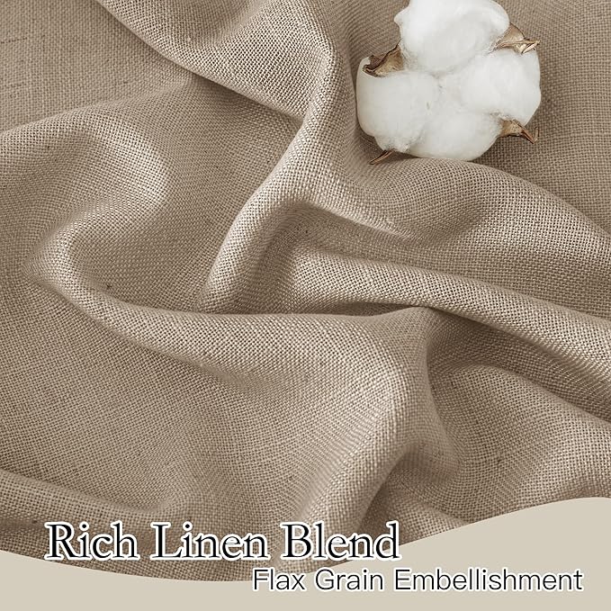 RYB HOME Linen Semi Sheer Curtains - Image 2